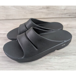 OOFOS Ooahh Slide Recovery Comfort Sport Sandal Black Unisex Size M11 W13